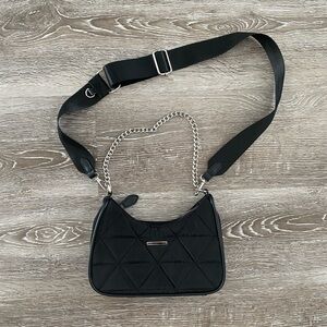 Black nylon shoulder bag